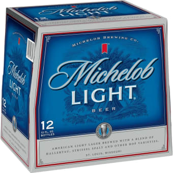 Michelob Light Beer - 12 bottles / 12oz