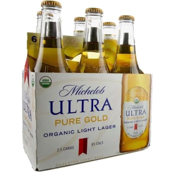 Michelob Ultra Pure Gold Light Beer - 6 bottles /12oz