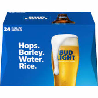 BUD LIGHT 12 OZ 24PK BOTTLE