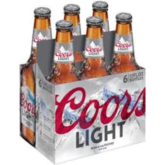 COORS LIGHT 6PK BOTTLE