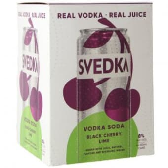 Svedka Black Cherry Lime - 4 cans / 355mL