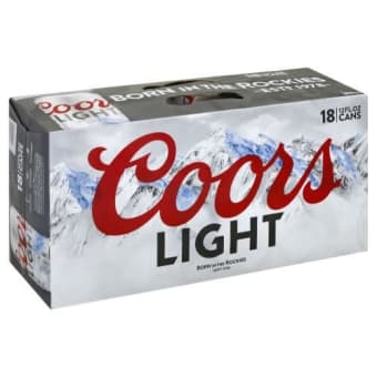 Coors Light 18PK 12oz cans