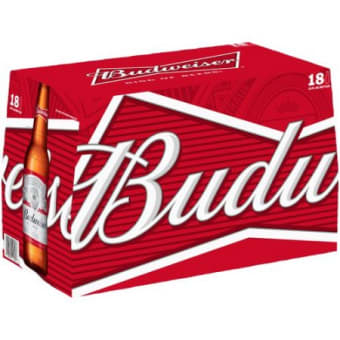 BudWeiser 18pk 12oz Bottles