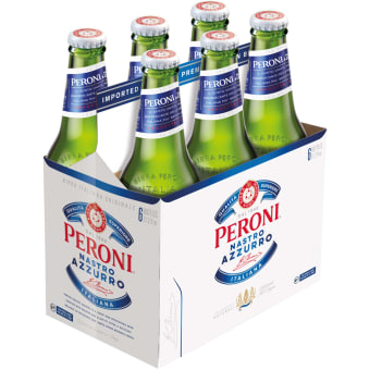 Peroni 6 pack bottle