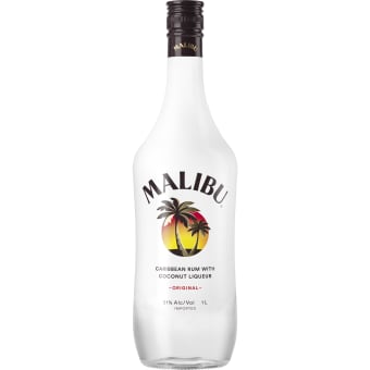 Malibu Coconut Flavored Rum - 1L