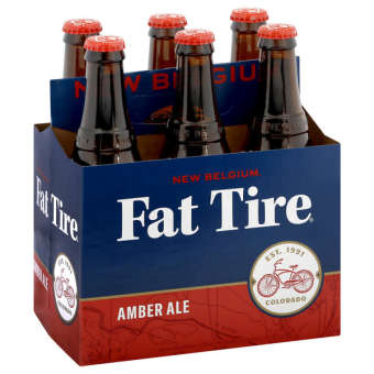 New Belgium Fat Tire 6 pack bottle