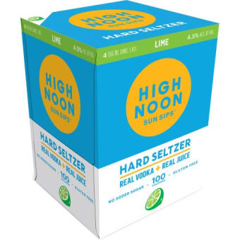 High Noon Seltzer Lime 4 Pack 355Ml can