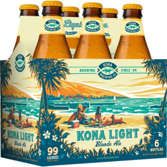 Kona Light Blonde Ale 6 pack bottle