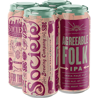 Societe Agreeable Folk IPA 4 pack 16oz can