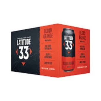 Latitude 33 Blood Orange 6 pack can
