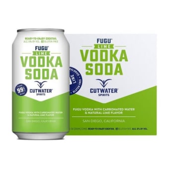 Cutwater Lime Vodka Soda - 4x 12oz Cans