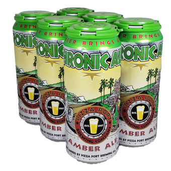Pizza Port Chronic Amber Ale 6 pack 16oz can