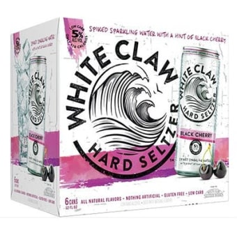 WHITE CLAW BLACK CHERRY 6PK CAN