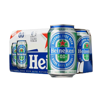 HEINEKEN NON ALCOHOLIC 6PK CAN