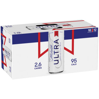 Michelob Ultra Light Beer - 18 cans / 12oz