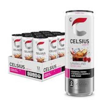 Celsius 12 Pack Cans Sparkling Cherry Cola