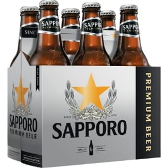 Sapporo 6pk Bottles