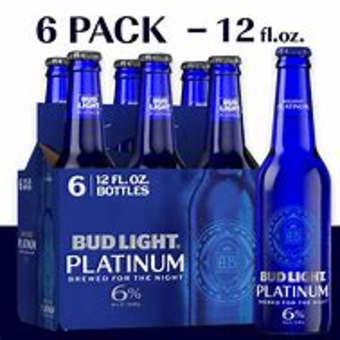 Bud Light Platinum 6Pack 12oz Bottles