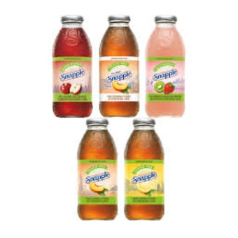 Snapple 12 Pack Glass Zero Sugar Peach