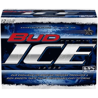 Bud Ice Beer - 12 cans / 12oz