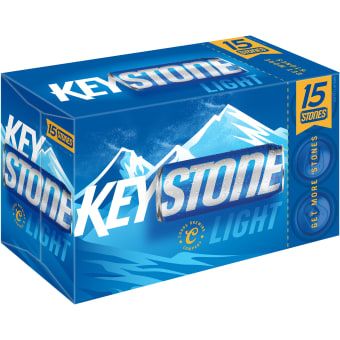 Keystone Light Beer - 15 cans / 12oz