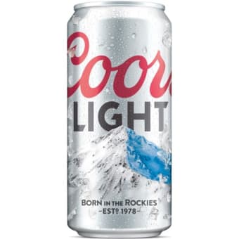 Coors Light Beer Aluminum - 1 can / 16oz