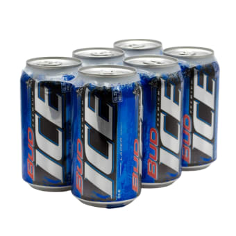 Bud Ice Beer - 6 cans / 12oz