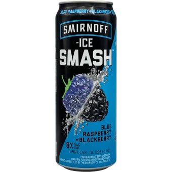 Smirnoff Ice Smash Blue Raspberry Blackberry Flavored Malt Beverage - 1 can / 16oz