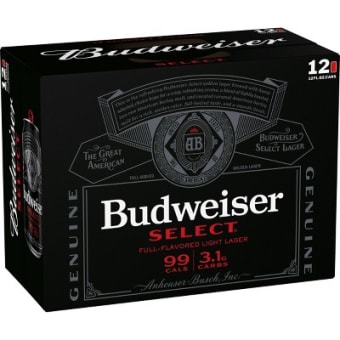 Budweiser Select Lager - 12 cans / 12oz