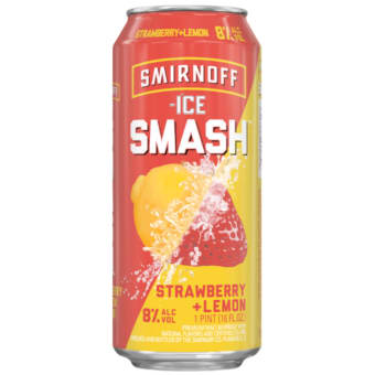 Smirnoff Ice Smash Strawberry Lemon Flavored Malt Beverage - 1 can / 16oz