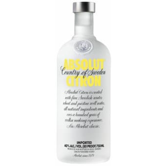 Absolut Citron Vodka - 750mL