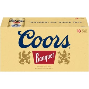 Coors Banquet Lager Beer - 18 cans / 12oz