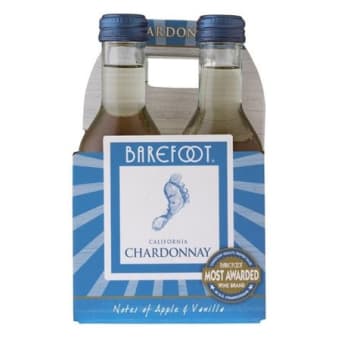 BAREFOOT CHARDONNAY 4PK 187ml