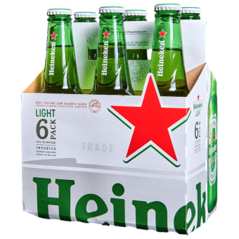 HEINEKEN LIGHT BOTTLE 6PK 12 oz