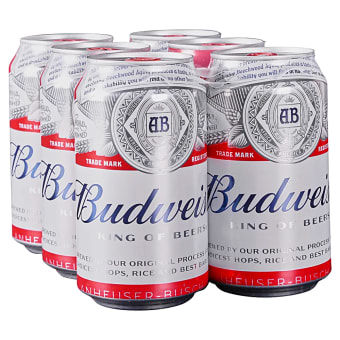 BUDWEISER CAN 6PK 12 oz