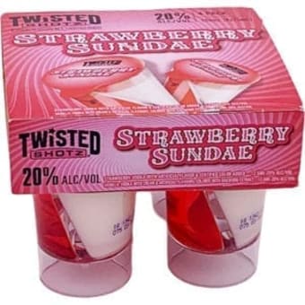 TWISTED SHOTZ STRAWBERRY SUNDAE 4PK 100ml