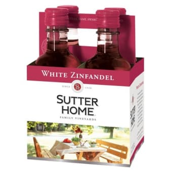 SUTTER HOME WHITE ZINFANDEL 4PK 187ML