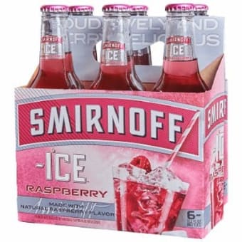 SMIRNOFF ICE RASPBERRY BOTTLE 6PK 12 oz