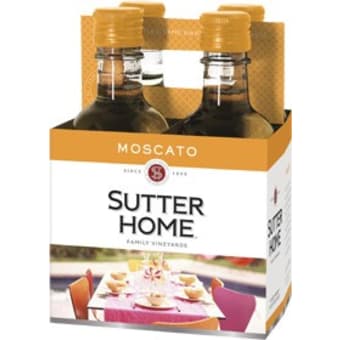 SUTTER HOME MOSCATO 4PK 187ML
