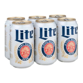 MILLER LITE CAN 6PK 8 oz