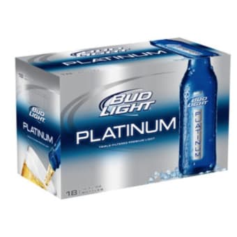 BUD LIGHT PLATINUM 12OZ 18PK