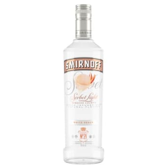 SMIRNOFF SORBET LIGHT WHITE PEACH 750ML