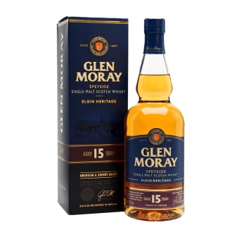 Glen Moray 15 Years Old Whiskey Scotch - 750mL