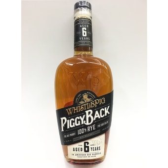 WHISTLE PIG - PIGGY BACK 6YR RYE - .750L