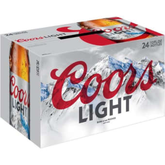 COORS LIGHT BEER 12OZ 24 BT