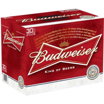 BUD 12 OZ 30PK CANS
