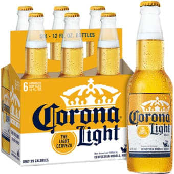 CORONA LIGHT 12OZ 6PK BOTTLE