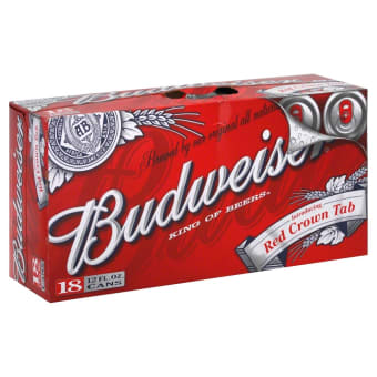 BUD 12 OZ 18PK CANS