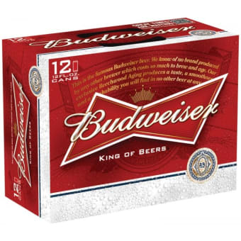 BUD 12 OZ 12PK CANS