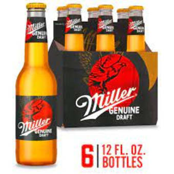 Miller Genuine Draft 6 Pack 12 oz Bottles